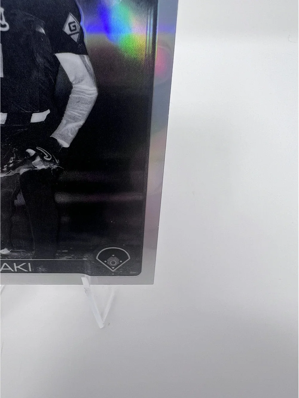 Roki Sasaki Topps Chrome negative Rookie Baseball Card Los Angeles Dodgers